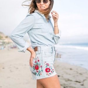 COPY - Madewell the perfect jean short embroidered 27
